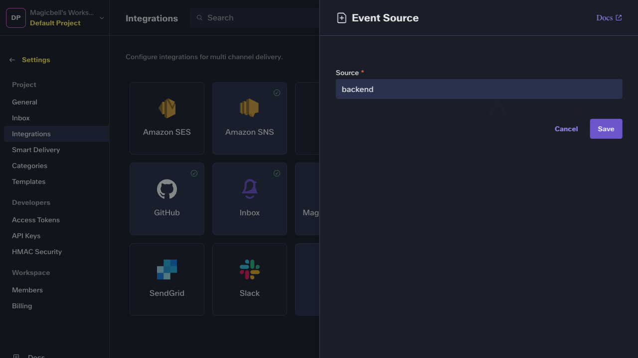 Configure integration