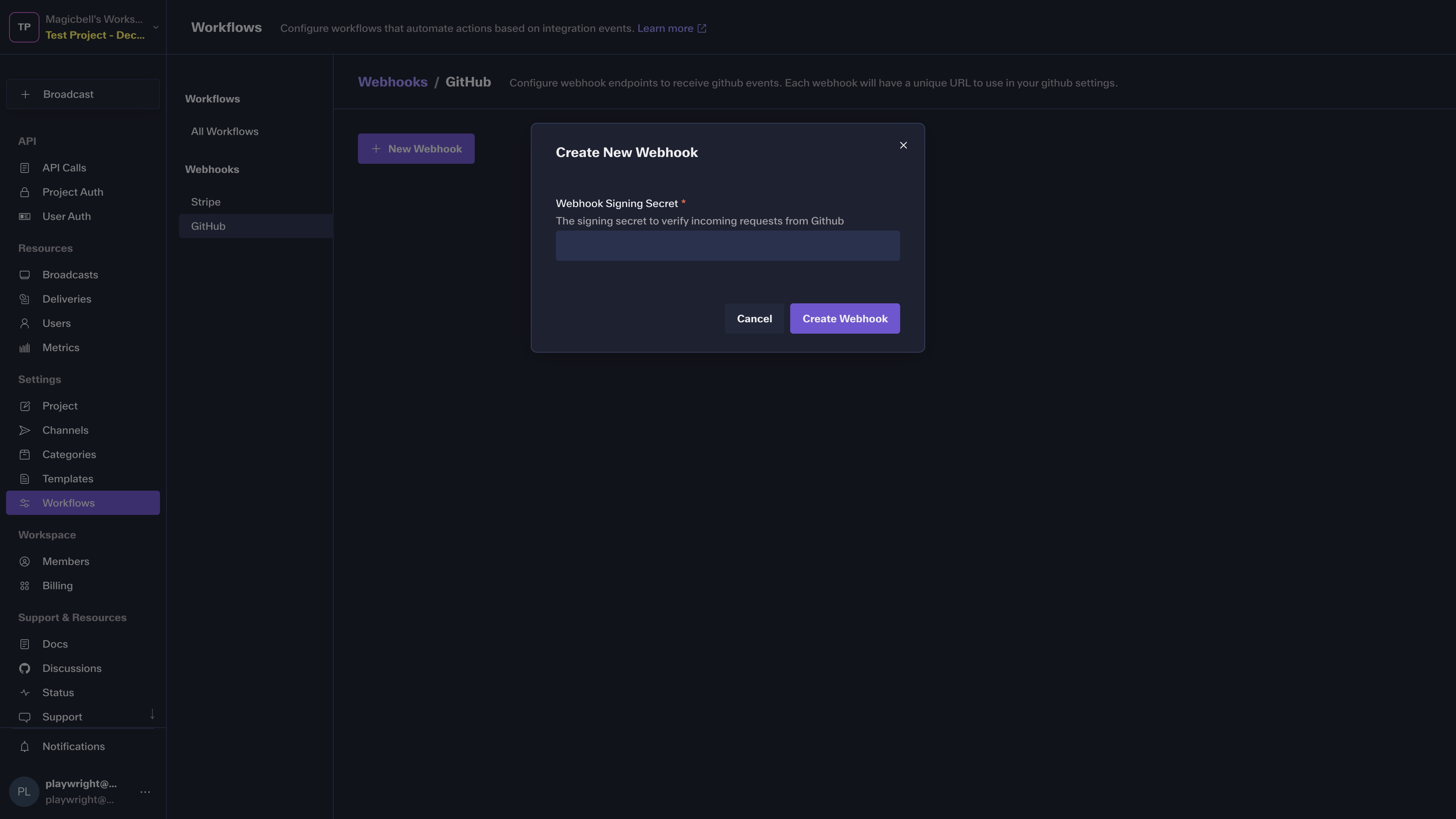 MagicBell GitHub provider page