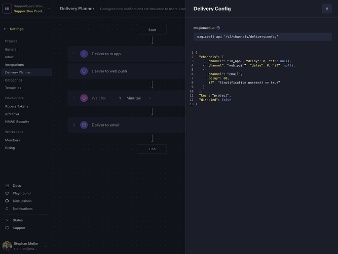 MagicBell Dashboard